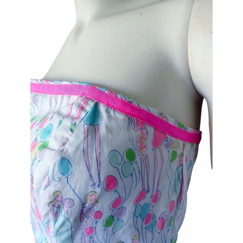 Lilly Pulitzer Pop Lowe Girls Balloons Strapless Dress Size 4 - Picture 8 of 14